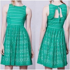 POSTAGE STAMP Sunstream Green Sleeveless Mini Dress